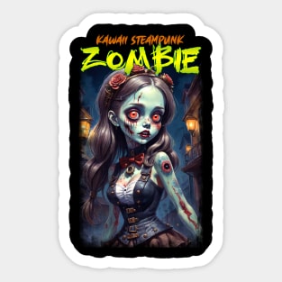 Kawaii Steampunk Zombie 10 Sticker